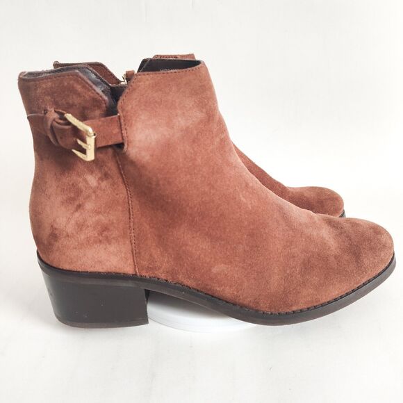 Cole Haan Shoes - Cole Haan Boots Womens Haidyn Bootie Ankle ‎ Tobacco Brown Scotch Suede Size 7.5